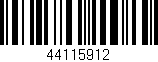 Código de barras (EAN, GTIN, SKU, ISBN): '44115912'