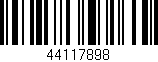 Código de barras (EAN, GTIN, SKU, ISBN): '44117898'