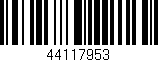Código de barras (EAN, GTIN, SKU, ISBN): '44117953'