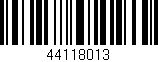 Código de barras (EAN, GTIN, SKU, ISBN): '44118013'