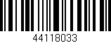 Código de barras (EAN, GTIN, SKU, ISBN): '44118033'