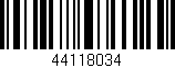 Código de barras (EAN, GTIN, SKU, ISBN): '44118034'
