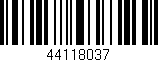 Código de barras (EAN, GTIN, SKU, ISBN): '44118037'