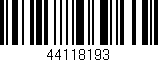 Código de barras (EAN, GTIN, SKU, ISBN): '44118193'