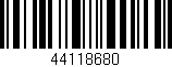 Código de barras (EAN, GTIN, SKU, ISBN): '44118680'