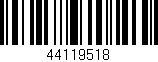 Código de barras (EAN, GTIN, SKU, ISBN): '44119518'