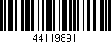 Código de barras (EAN, GTIN, SKU, ISBN): '44119891'