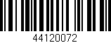 Código de barras (EAN, GTIN, SKU, ISBN): '44120072'