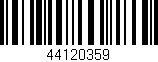 Código de barras (EAN, GTIN, SKU, ISBN): '44120359'