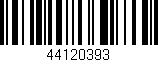 Código de barras (EAN, GTIN, SKU, ISBN): '44120393'