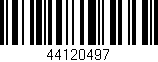 Código de barras (EAN, GTIN, SKU, ISBN): '44120497'