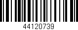 Código de barras (EAN, GTIN, SKU, ISBN): '44120739'