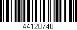 Código de barras (EAN, GTIN, SKU, ISBN): '44120740'