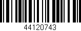 Código de barras (EAN, GTIN, SKU, ISBN): '44120743'