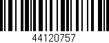 Código de barras (EAN, GTIN, SKU, ISBN): '44120757'