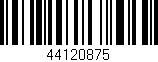 Código de barras (EAN, GTIN, SKU, ISBN): '44120875'