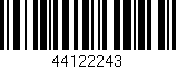Código de barras (EAN, GTIN, SKU, ISBN): '44122243'