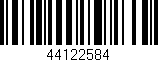 Código de barras (EAN, GTIN, SKU, ISBN): '44122584'