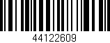 Código de barras (EAN, GTIN, SKU, ISBN): '44122609'