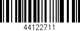 Código de barras (EAN, GTIN, SKU, ISBN): '44122711'