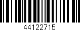 Código de barras (EAN, GTIN, SKU, ISBN): '44122715'