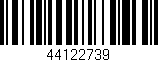 Código de barras (EAN, GTIN, SKU, ISBN): '44122739'