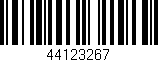 Código de barras (EAN, GTIN, SKU, ISBN): '44123267'