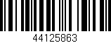 Código de barras (EAN, GTIN, SKU, ISBN): '44125863'