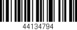 Código de barras (EAN, GTIN, SKU, ISBN): '44134794'