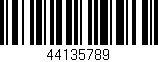 Código de barras (EAN, GTIN, SKU, ISBN): '44135789'