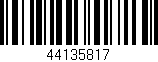 Código de barras (EAN, GTIN, SKU, ISBN): '44135817'