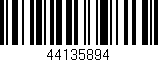 Código de barras (EAN, GTIN, SKU, ISBN): '44135894'