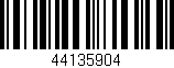 Código de barras (EAN, GTIN, SKU, ISBN): '44135904'