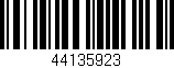 Código de barras (EAN, GTIN, SKU, ISBN): '44135923'