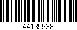 Código de barras (EAN, GTIN, SKU, ISBN): '44135938'