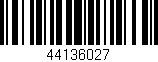 Código de barras (EAN, GTIN, SKU, ISBN): '44136027'