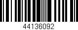 Código de barras (EAN, GTIN, SKU, ISBN): '44136092'