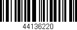 Código de barras (EAN, GTIN, SKU, ISBN): '44136220'