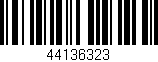 Código de barras (EAN, GTIN, SKU, ISBN): '44136323'