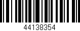 Código de barras (EAN, GTIN, SKU, ISBN): '44138354'