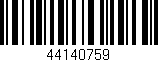 Código de barras (EAN, GTIN, SKU, ISBN): '44140759'