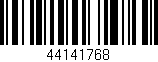 Código de barras (EAN, GTIN, SKU, ISBN): '44141768'