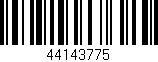 Código de barras (EAN, GTIN, SKU, ISBN): '44143775'