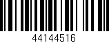 Código de barras (EAN, GTIN, SKU, ISBN): '44144516'