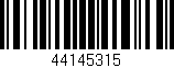 Código de barras (EAN, GTIN, SKU, ISBN): '44145315'