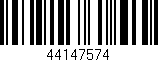 Código de barras (EAN, GTIN, SKU, ISBN): '44147574'