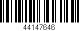 Código de barras (EAN, GTIN, SKU, ISBN): '44147646'
