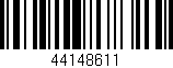 Código de barras (EAN, GTIN, SKU, ISBN): '44148611'