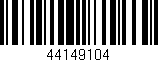 Código de barras (EAN, GTIN, SKU, ISBN): '44149104'