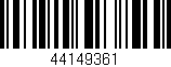 Código de barras (EAN, GTIN, SKU, ISBN): '44149361'